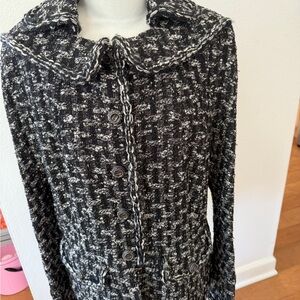 CHANEL Black and White Tweed Jacket